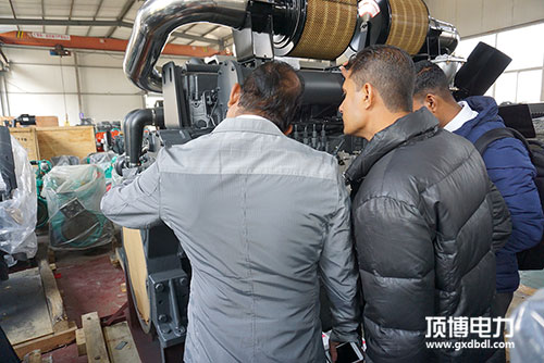斯里兰卡客户参观顶博电力广西顶博发电机组制造